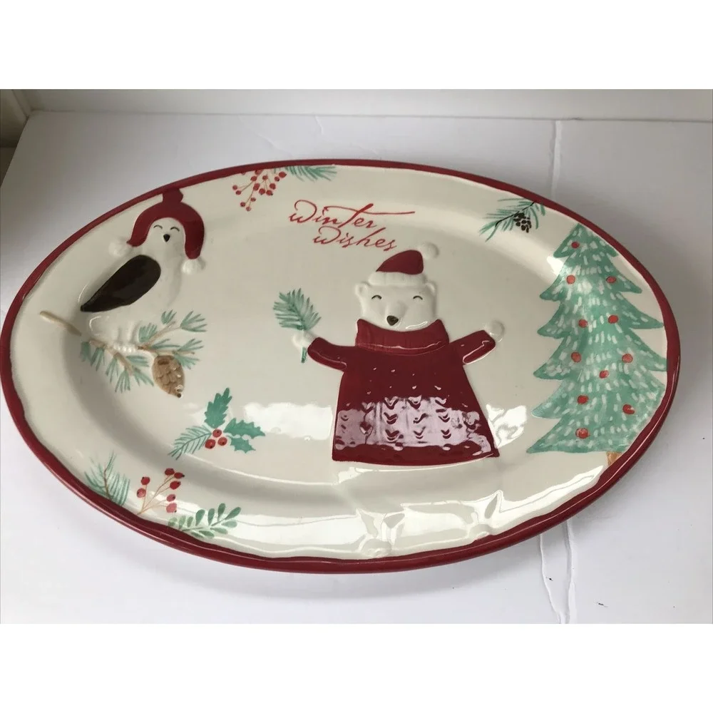 holiday platter by 10 strawberry street winter wishes‎